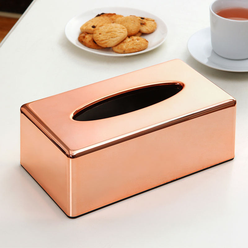 Luxury Tissue Dispenser — Rose Gold Finish | Home Decor