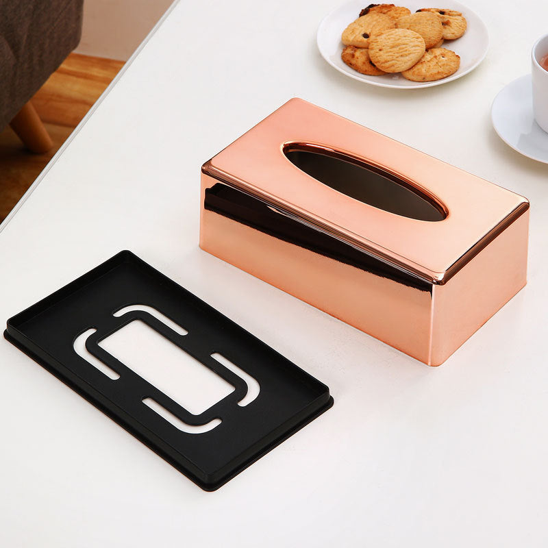 Luxury Tissue Dispenser — Rose Gold Finish | Home Decor