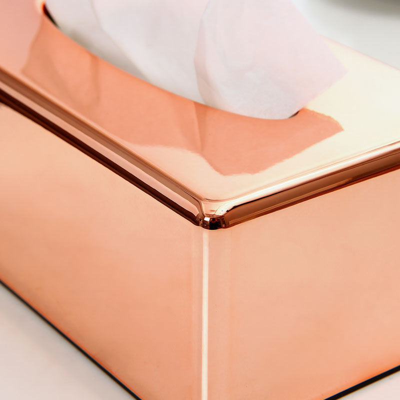 Luxury Tissue Dispenser — Rose Gold Finish | Home Decor