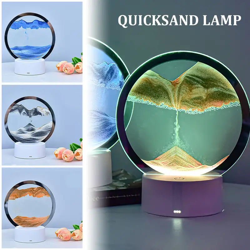 Lámpara de Mesa Sandscape con Arte de Arena Móvil y LED RGB
