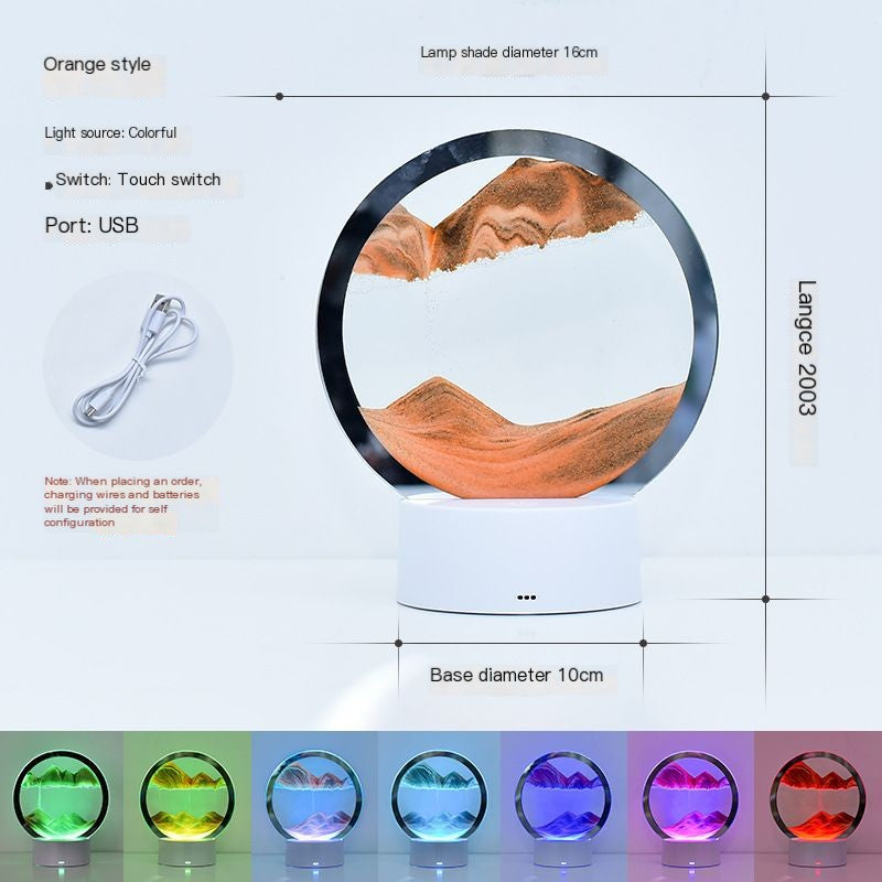 Lámpara de Mesa Sandscape con Arte de Arena Móvil y LED RGB